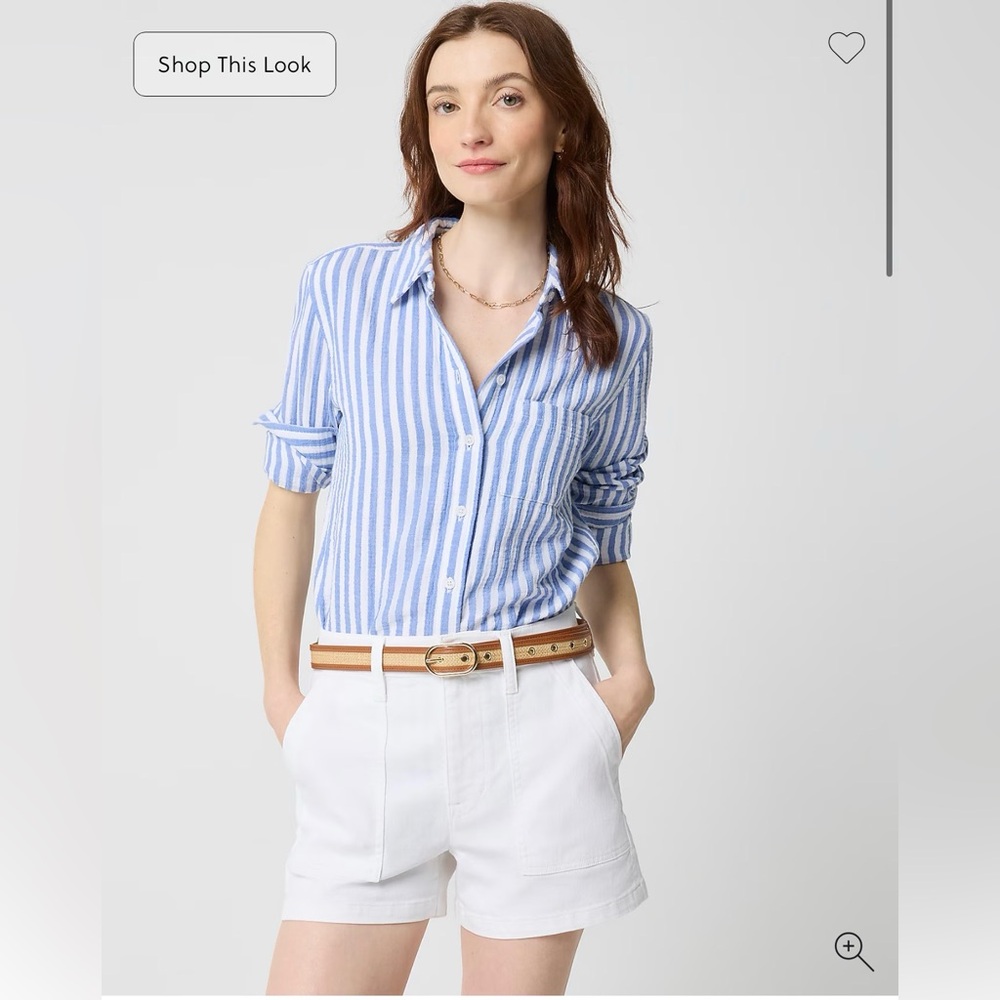 J crew utility short, optic white, size 28